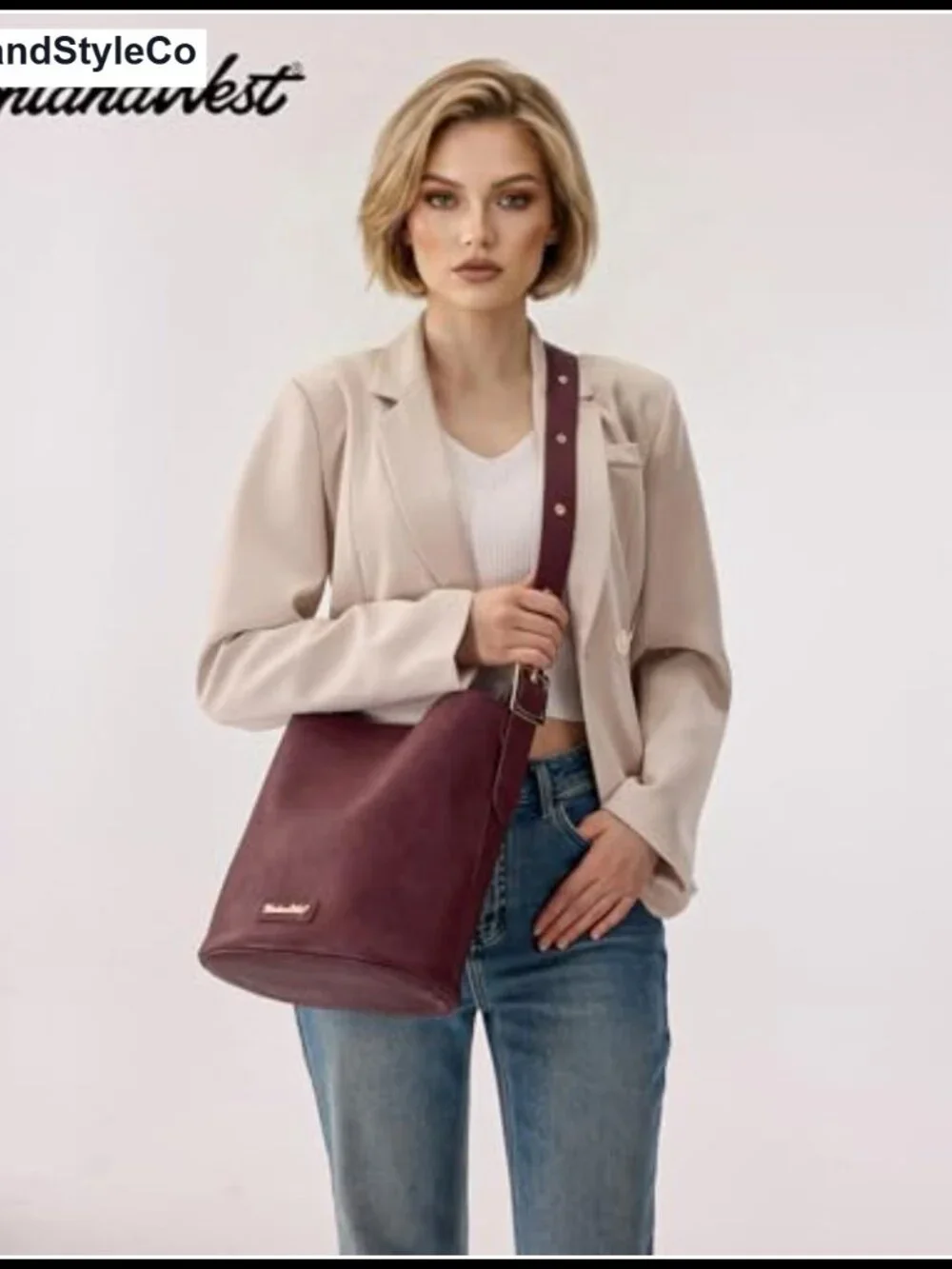 Medium Hobo Bag for Women with Coin Purse, Soft PU Leather Bucket Shoulder